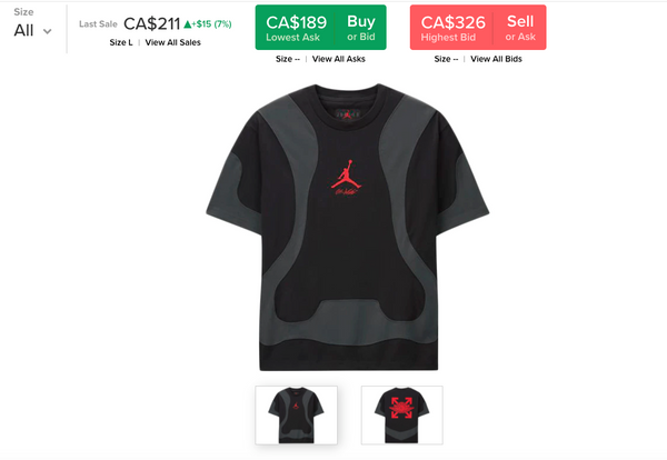 Where to find Off-White X Jordan apparel while price is low